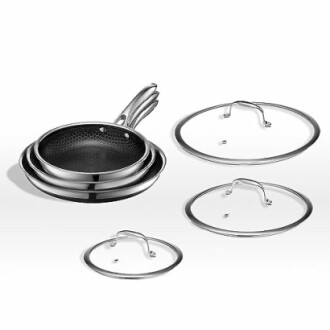 HexClad Hybrid Nonstick 6-Piece Fry Pan Set Review - The Ultimate Versatile Cookware